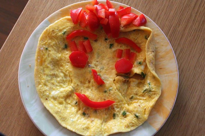 Jajecznica a’la omlet dla córki