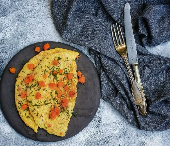 Marchewkowy omlet bez mąki