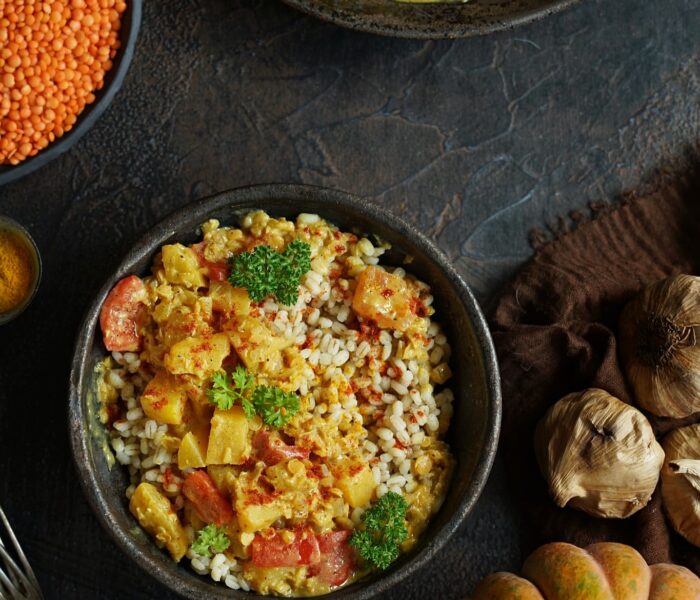 Dyniowe curry z soczewicą